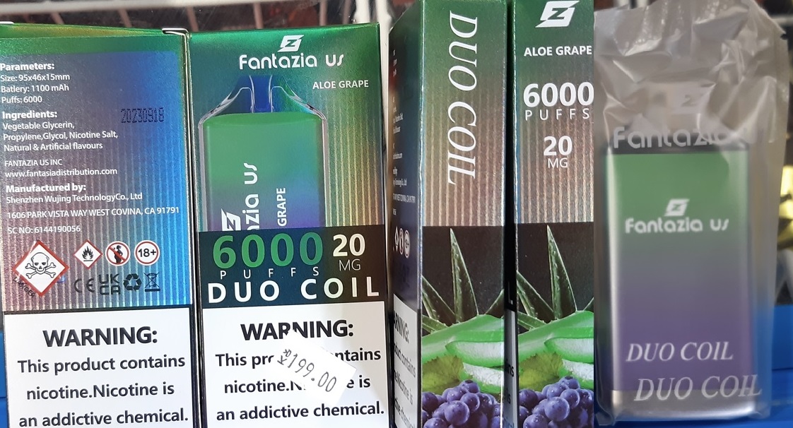 Jednorázová elektronická cigareta Fantazia us, 6000 PUFFS, DUO COIL – v 5 příchutích: Fotografie č. 1