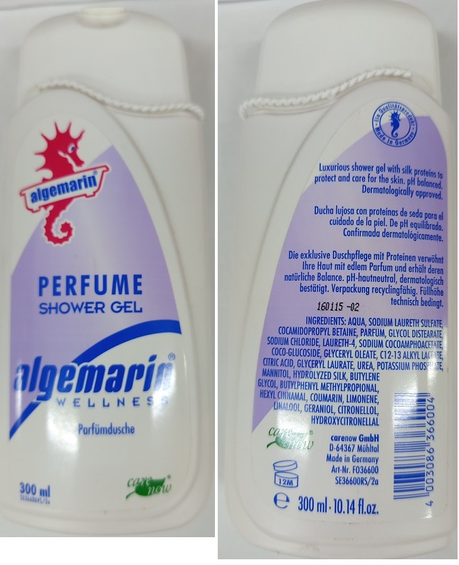 Sprchový gel PERFUME SHOWER GEL, algemarin® WELLNESS: Fotografie