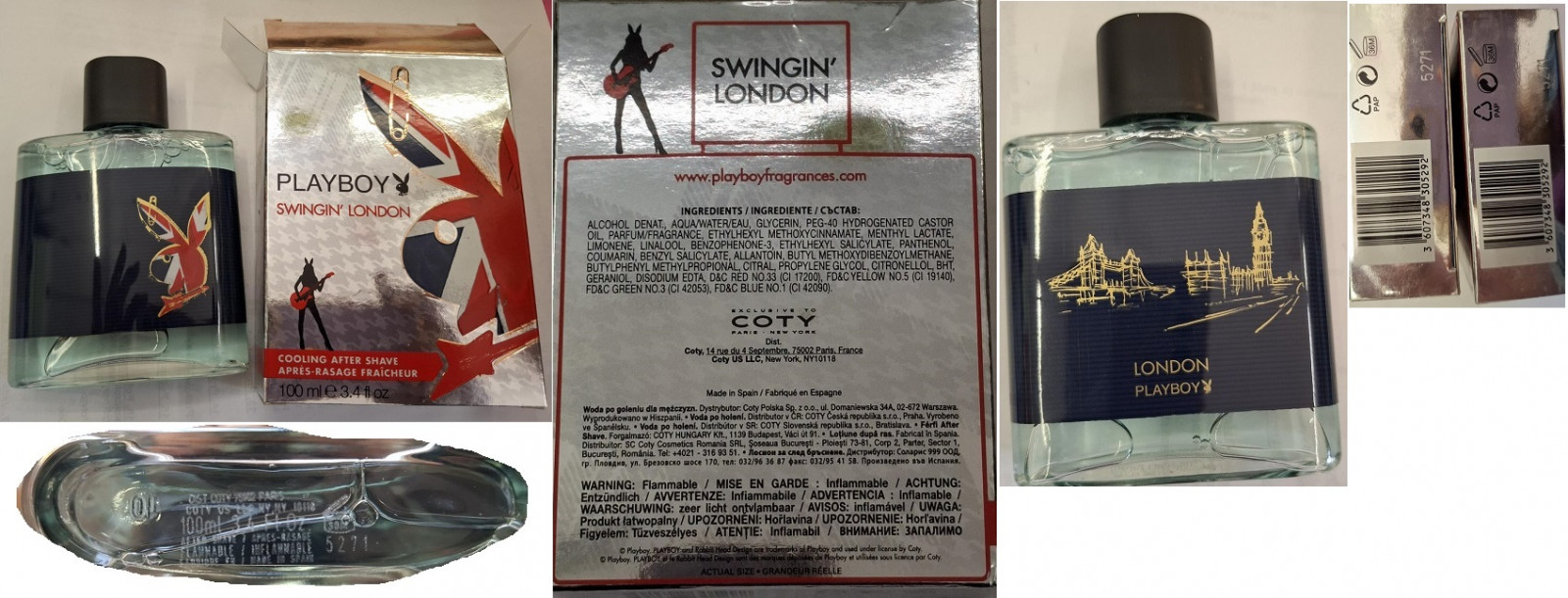 Voda po holení PLAYBOY SWINGIN´LONDON, COOLING AFTER SHAVE: Fotografie