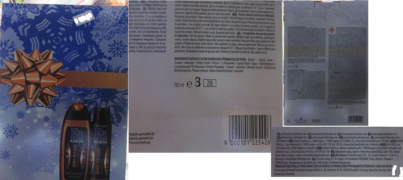 Kosmetická sada Fa MEN DARK PASSION: Fotografie