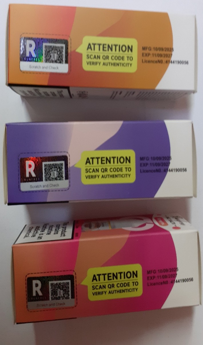 Náhradní náplň do elektronické cigarety Runfree, nic salts, 50 mg/ml, e-liquid, různé příchutě: Fotografie č. 4