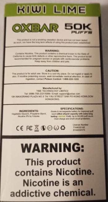 Jednorázová elektronická cigareta zn. OXBAR, MAGIC MAZE 2.0: Fotografie č. 2