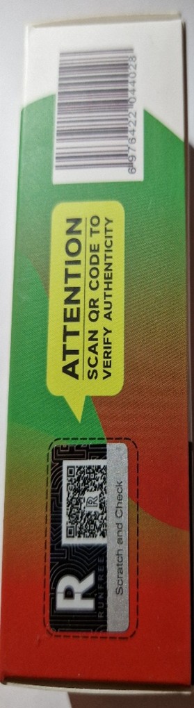 Náhradní náplň do elektronických cigaret zn. Runfree, NIC SALTS, koncentrace nikotinové soli: 50 mg/ml, objem náplně: 30 ml: Fotografie č. 3