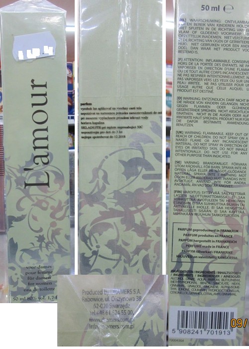 Toaletní voda L’amour, eau de toilette, parfem: Fotografie