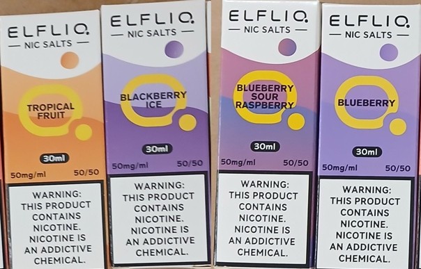 Náhradní náplň do elektronické cigarety zn. ELFLIQ NIC SALTS 30 ml, 50 mg/ml, 50/50 –4 příchutě: Fotografie č. 2