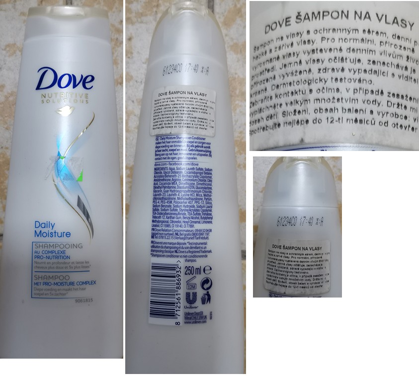 Šampon na vlasy Dove, NUTRITIVE SOLUTIONS, SHAMPOO, Daily Moisture: Fotografie