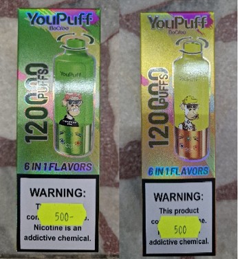 Jednorázová elektronická cigareta zn. YouPuff BoCree, 120000 PUFFS, objem: 60 ml: Fotografie č. 1