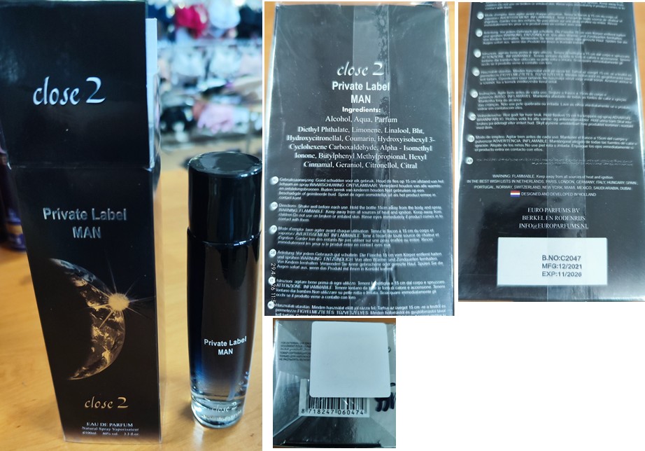 Parfémová voda Private Label MAN, close 2, EAU DE PARFUM, Natural Spray Vaporisateur: Fotografie