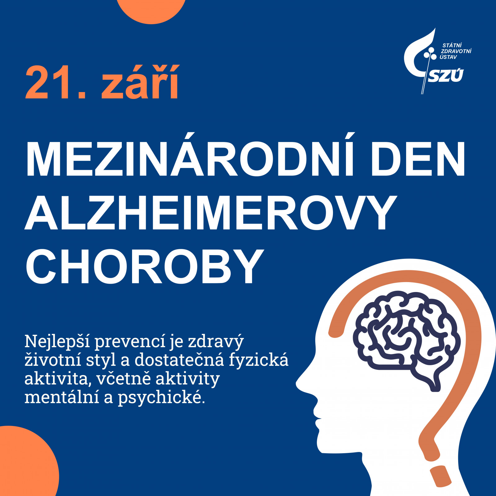 plakát Mezinárodní den Alzheimerovy choroby